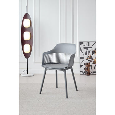 TuHome Cojin Modern Dining Chair, Sophisticated High-Back Up - Dark Grey