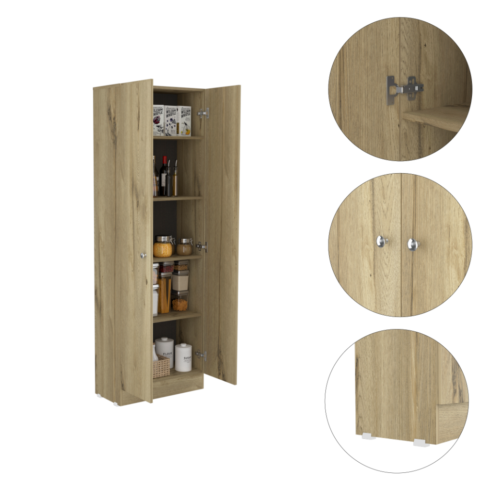 Lombardi Tall Cabinet with Five Drawers, Kitchen Pantry