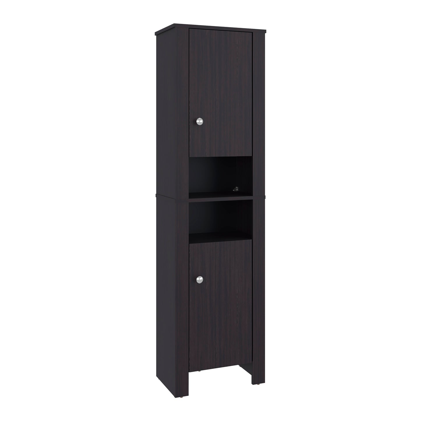 Vanessa Bathroom Cabinet with Auxiliary Storage Modern Freestanding Organizer, Space-Saving Bathroom Storage