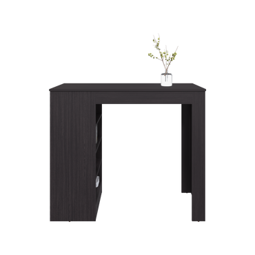 Greer Counter Table with 4 Storage Shelves, Compact Home Bar, Dinning Room or Kitchen Furniture, With Space-Saving Modern Design