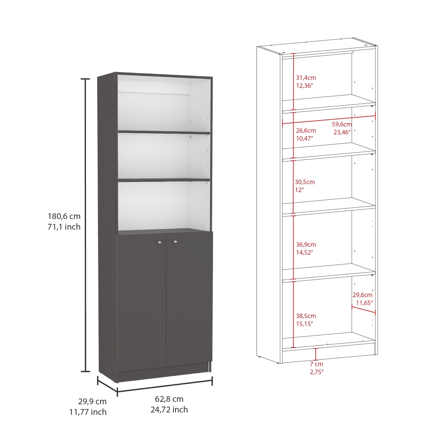 Book shelf, Set 9 home bookcase collection, Matt Gray