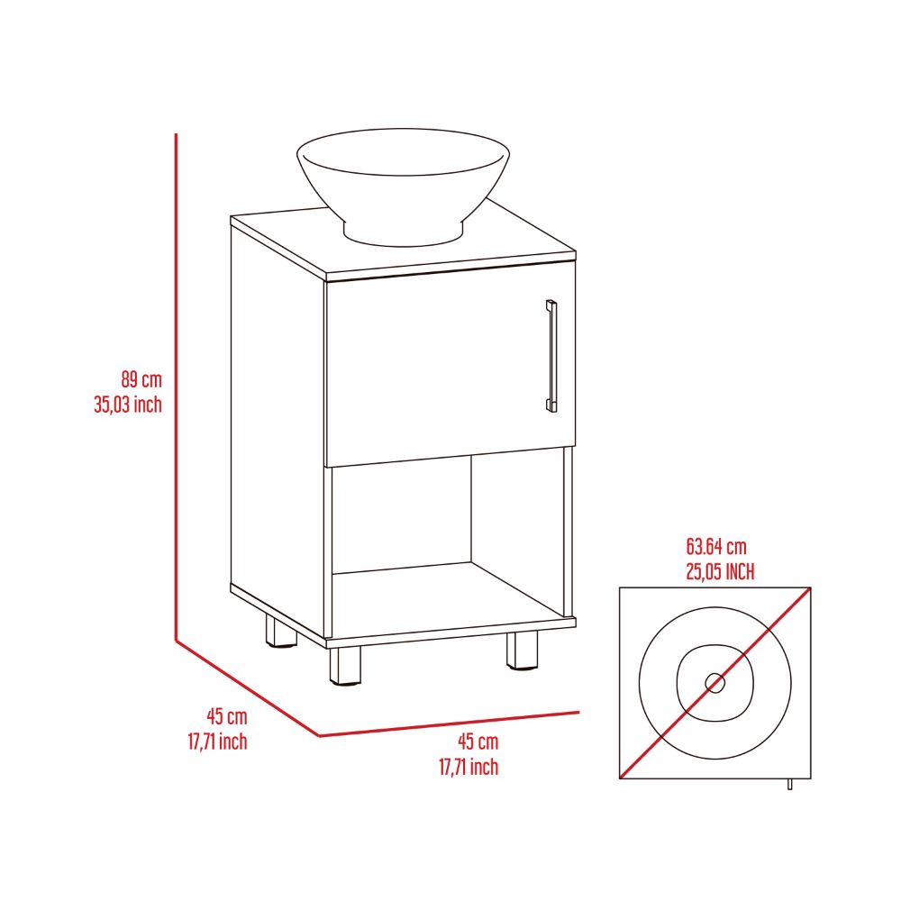 Cleveland 2 Piece Bathroom Set, Bathroom Vanity + Medicine Cabinet, White Finish