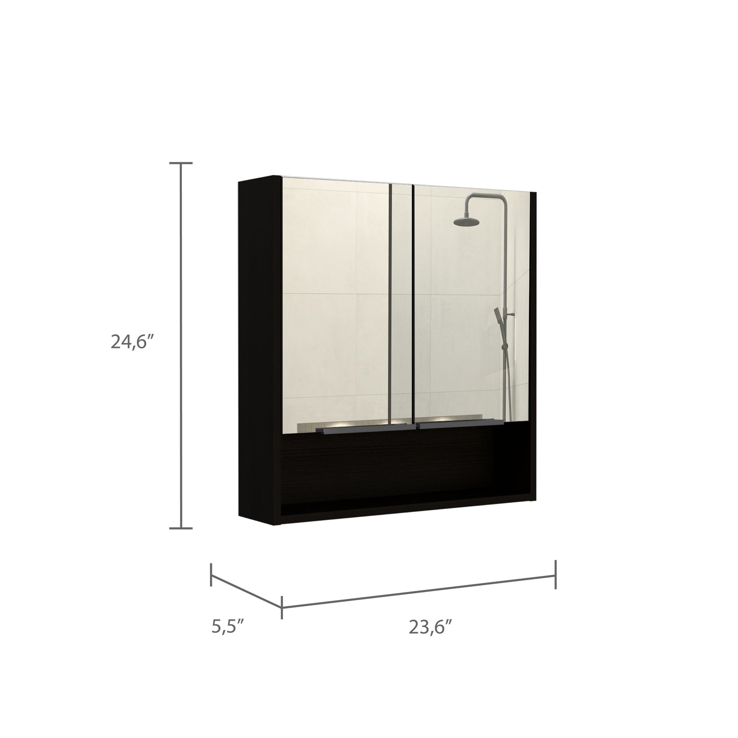 Barre 2 Piece Bathroom Set, Black Wengue Finish