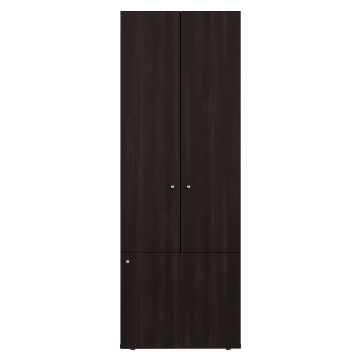 Home 6 Piece, 10 Door Closet System, Top Storage Shelves, Wide Armoire for Bedroom Storage and Organization, Natural Oak