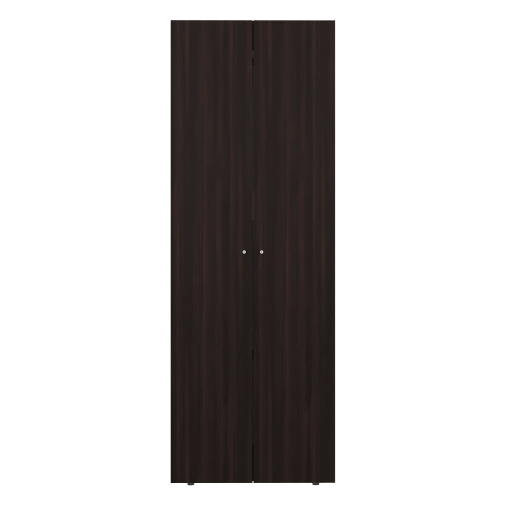 Home 6 Piece, 10 Door Closet System, Top Storage Shelves, Wide Armoire for Bedroom Storage and Organization, Natural Oak