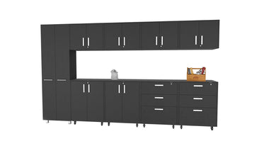 Dayton 9 Piece Garage Set, Black Wengue Finish