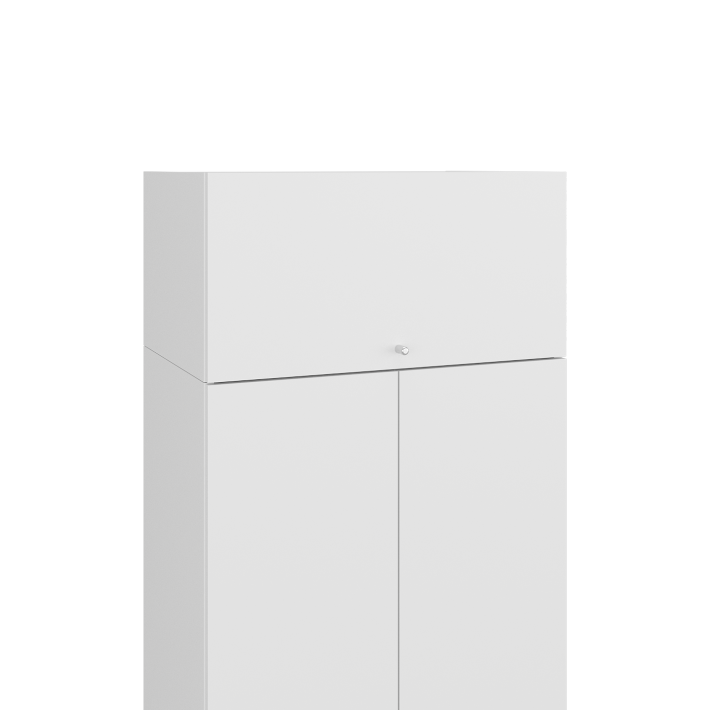 Home 6 Piece, 10 Door Closet System, Top Storage Shelves, Wide Armoire for Bedroom Storage and Organization, Natural Oak
