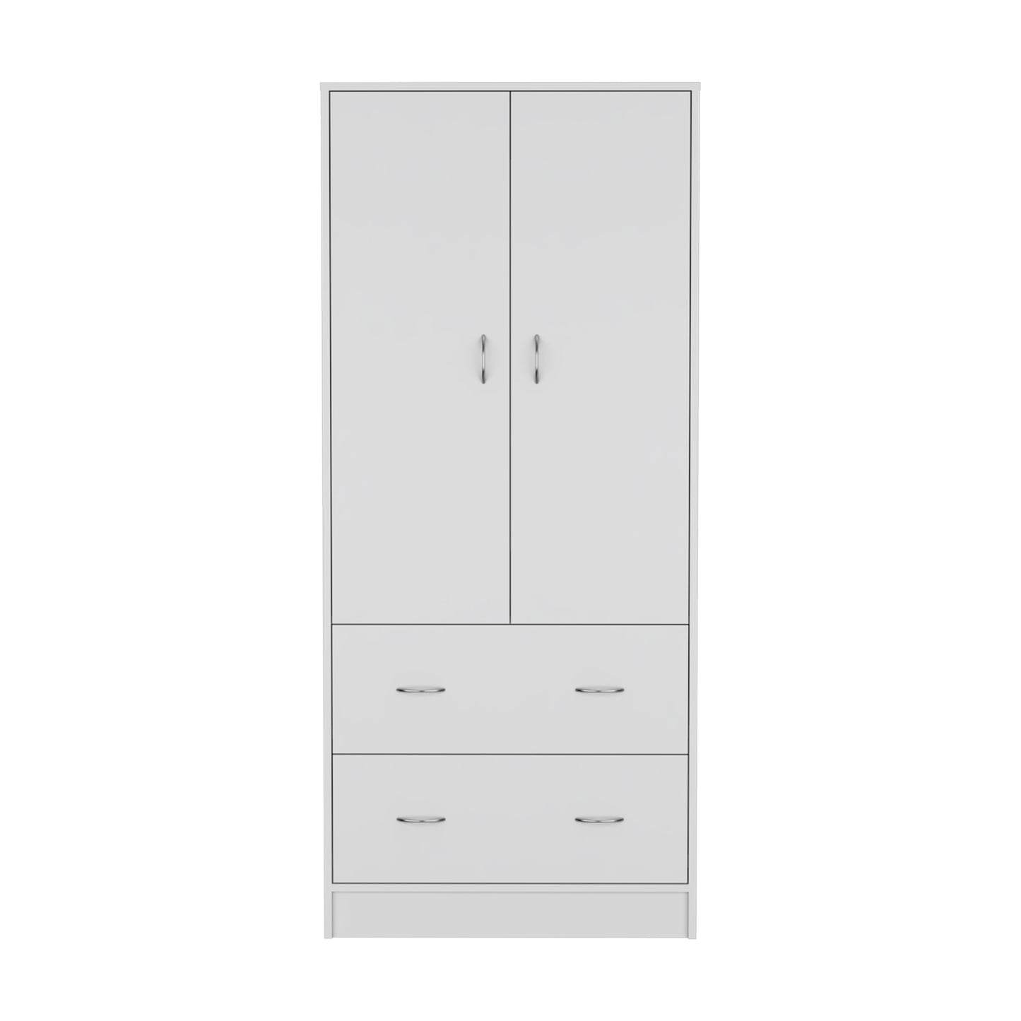 Taly Armoire with Double Doors, 2 Drawers, and Hanging Rod