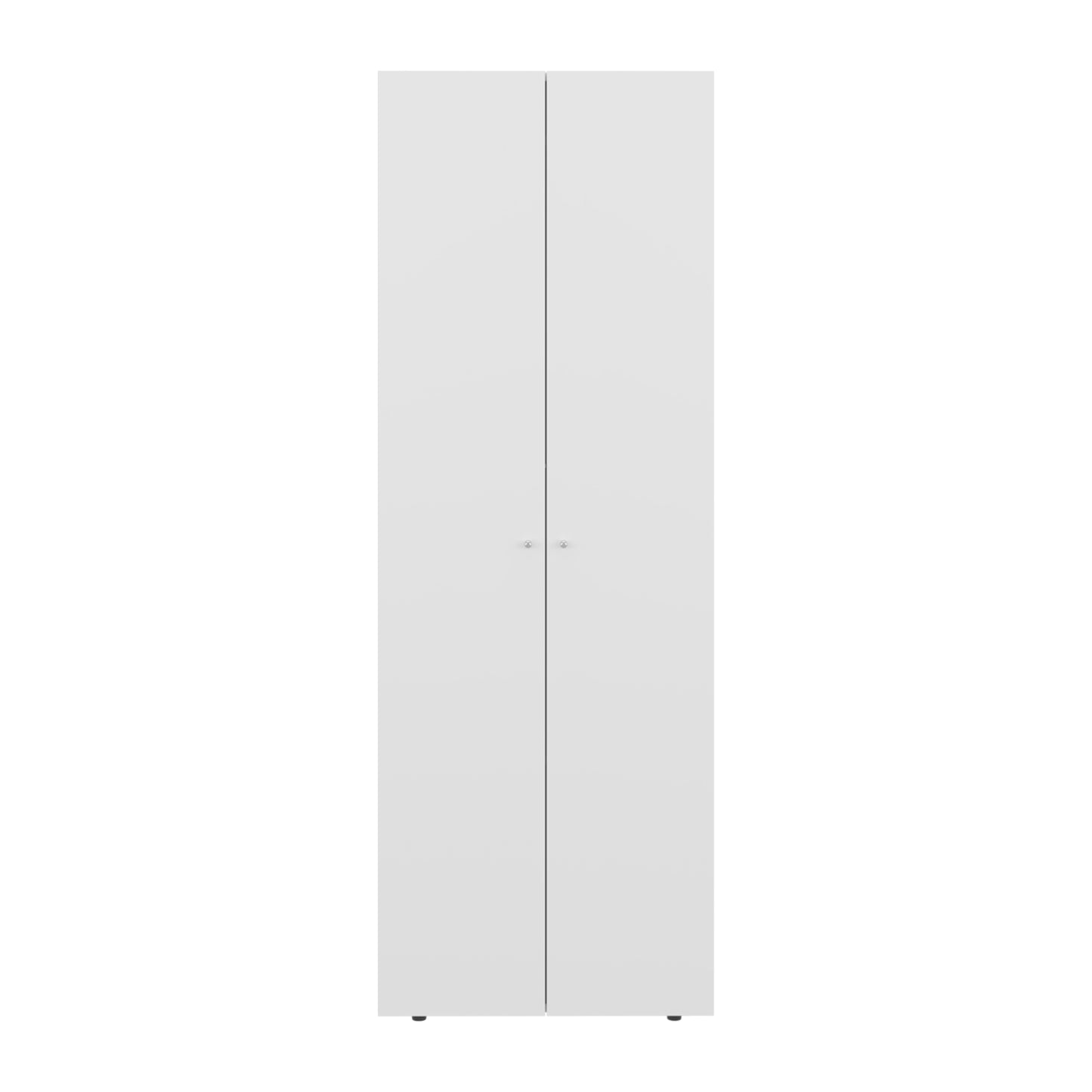 Home 2 Doors Closet System Armoire, Hanging Rod and Storage Shelf, Modern Armoire for Bedroom Organization Storage