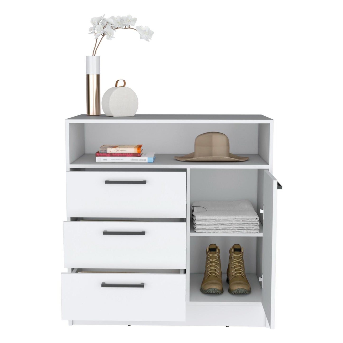 Omaha Dresser four Drawers, One Shelf