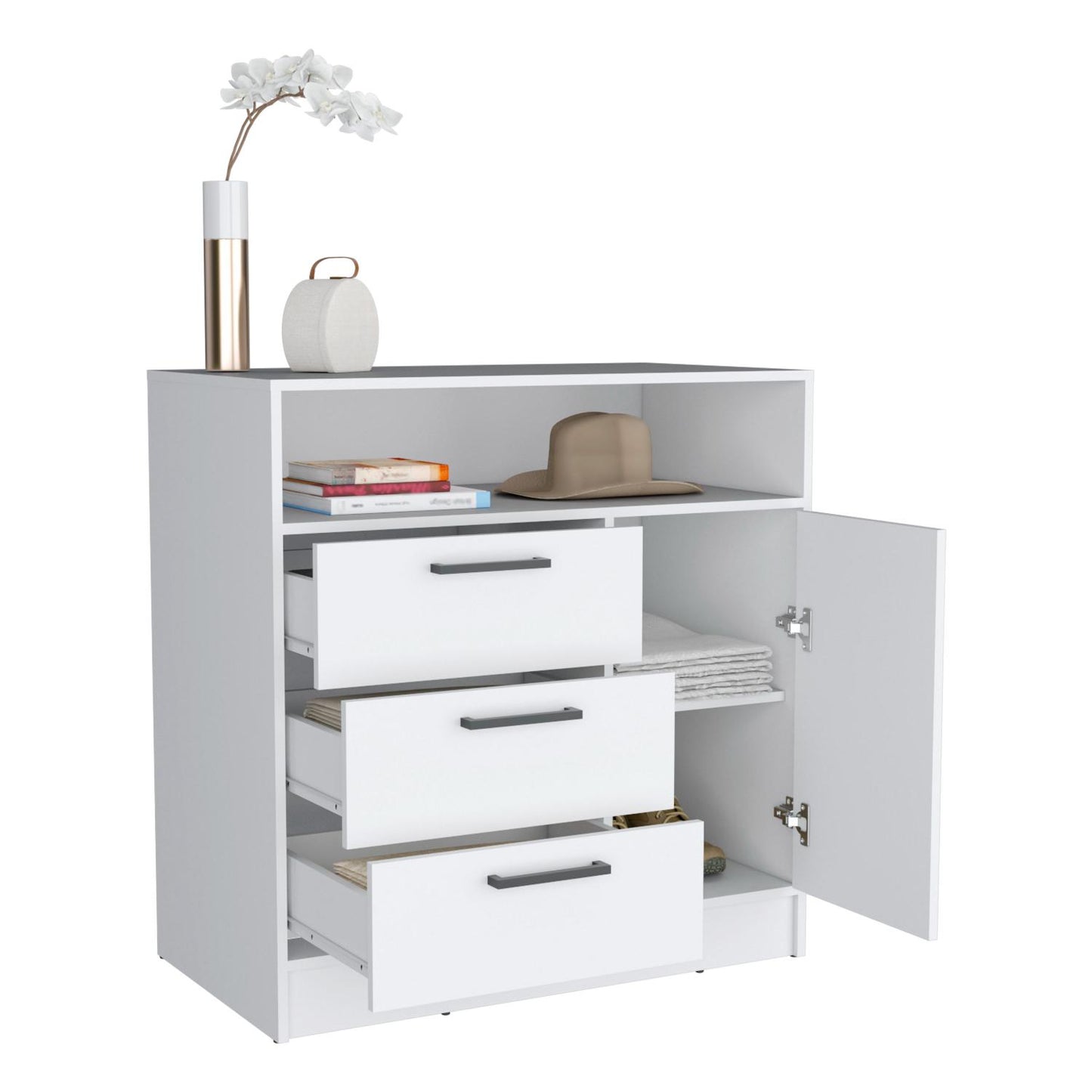 Omaha Dresser four Drawers, One Shelf