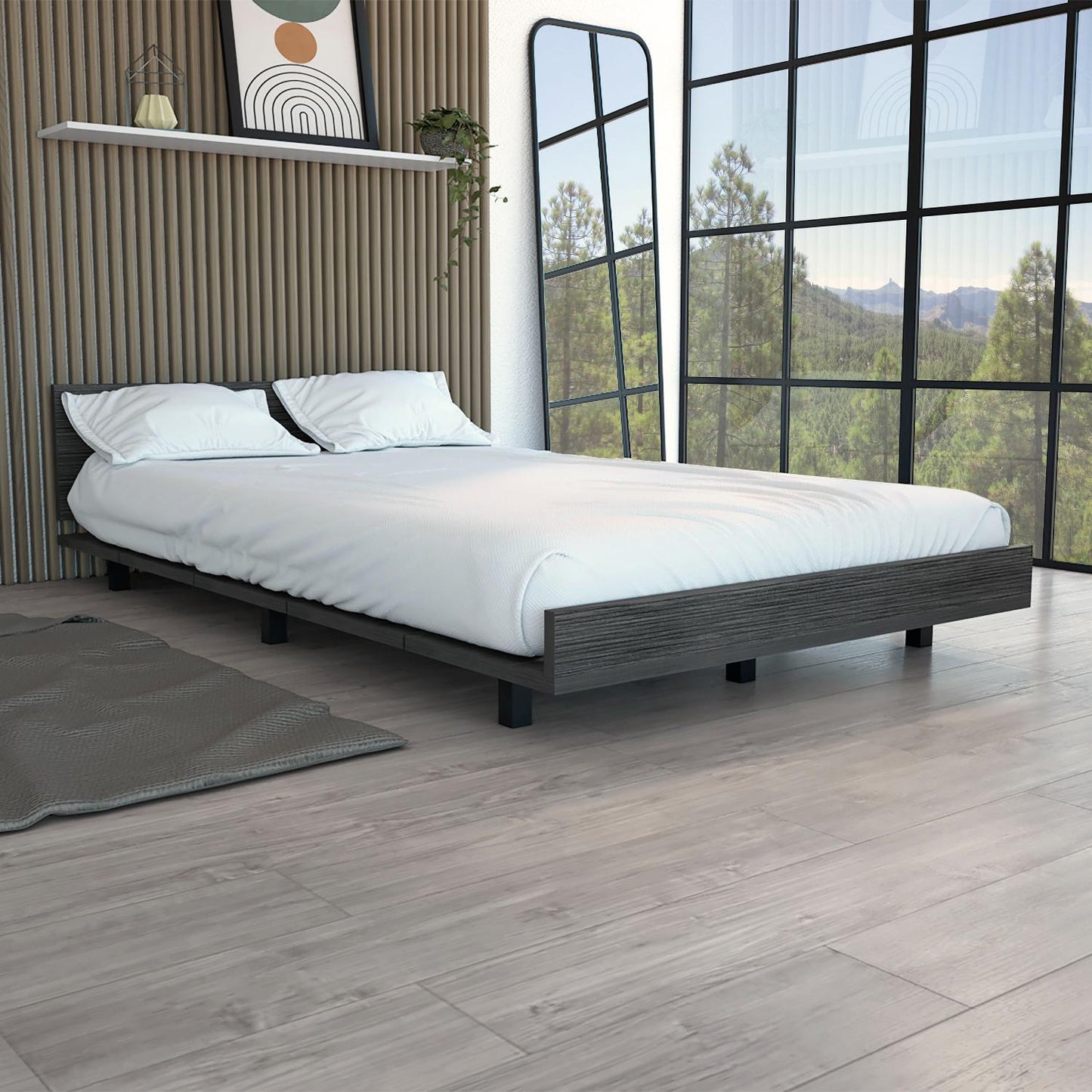 Kaia Twin Bed Base, Headboard