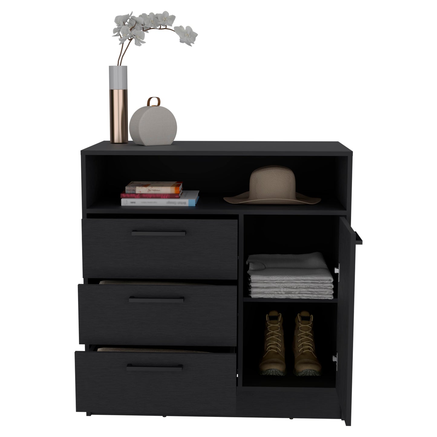 Omaha Dresser four Drawers, One Shelf