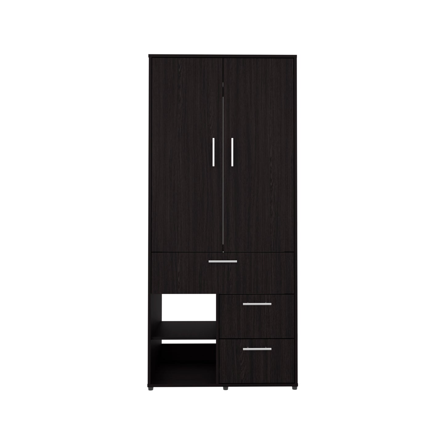 Alpine Armoire With Double Doors, Internal Shelves And Hanging Rod
