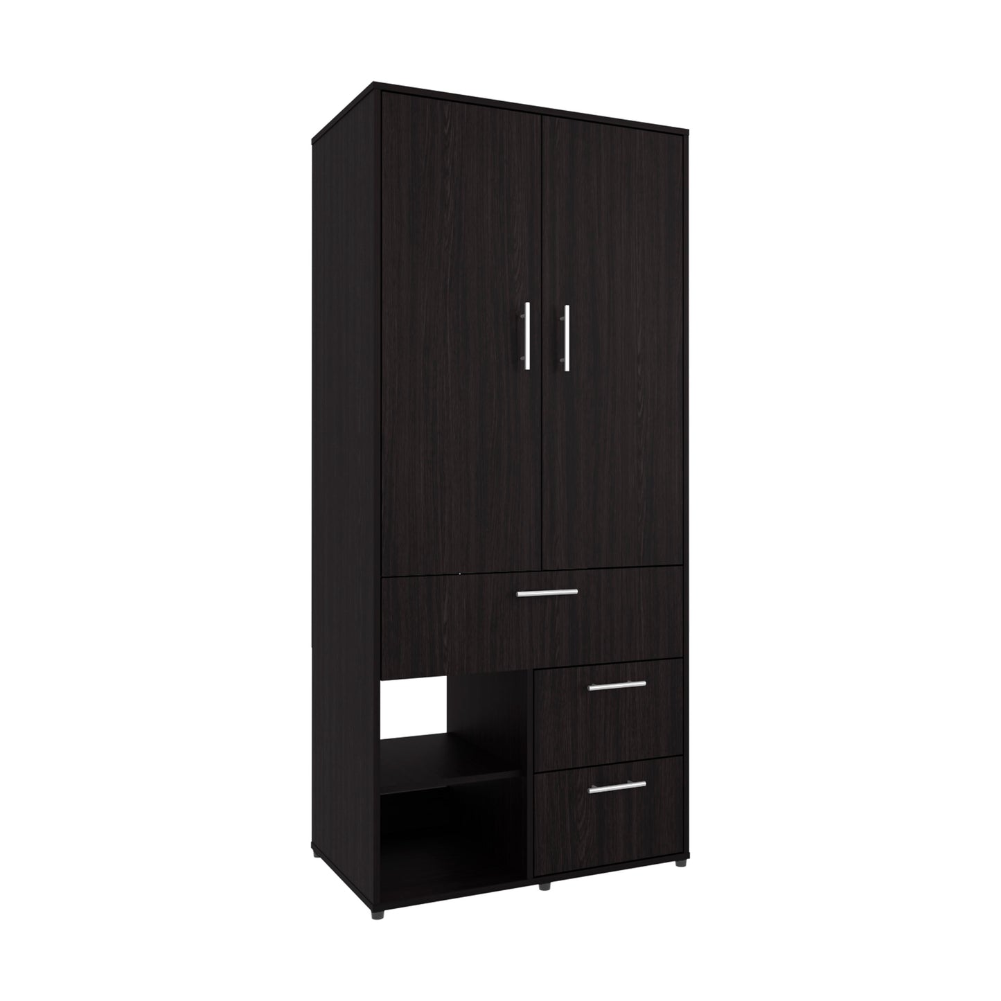 Alpine Armoire With Double Doors, Internal Shelves And Hanging Rod
