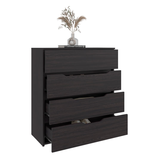Zoe Freestanding Compact Dresser with Four Storage Drawers and Superior Top, Bedroom Storage Option