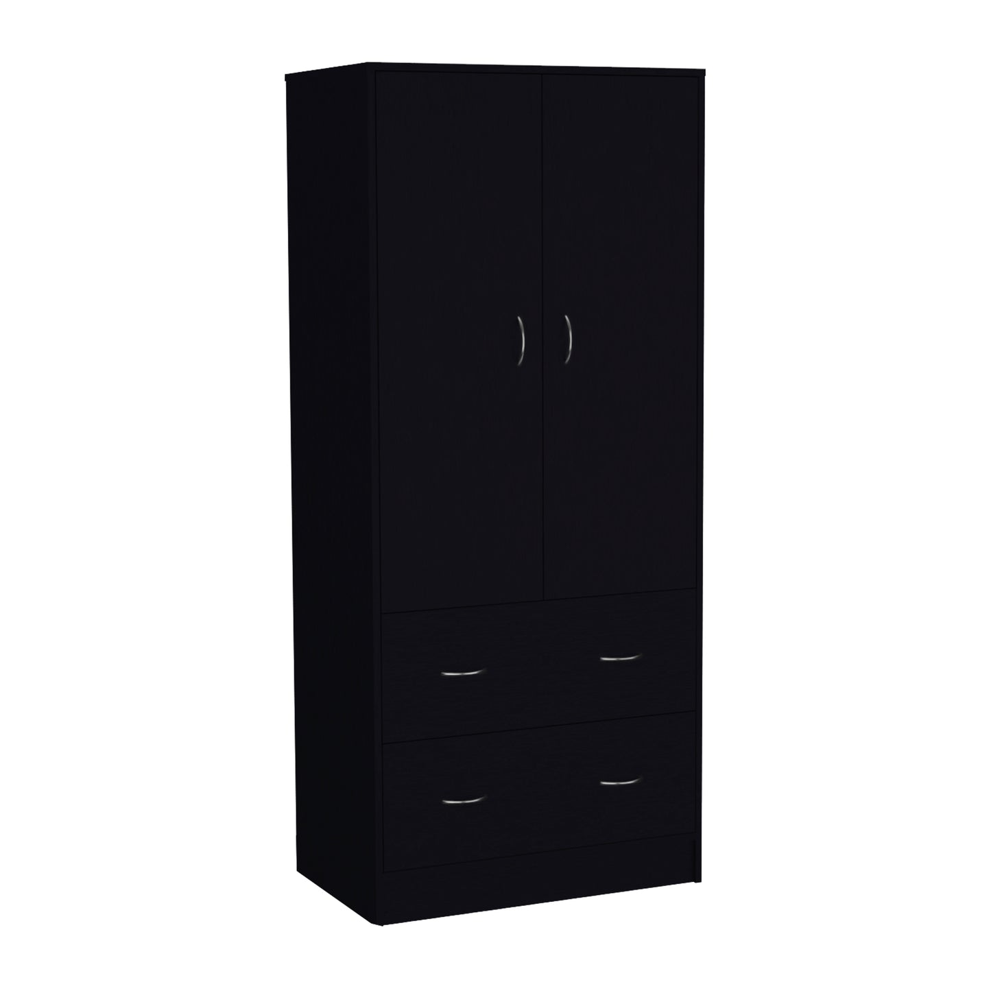 Taly Armoire with Double Doors, 2 Drawers, and Hanging Rod