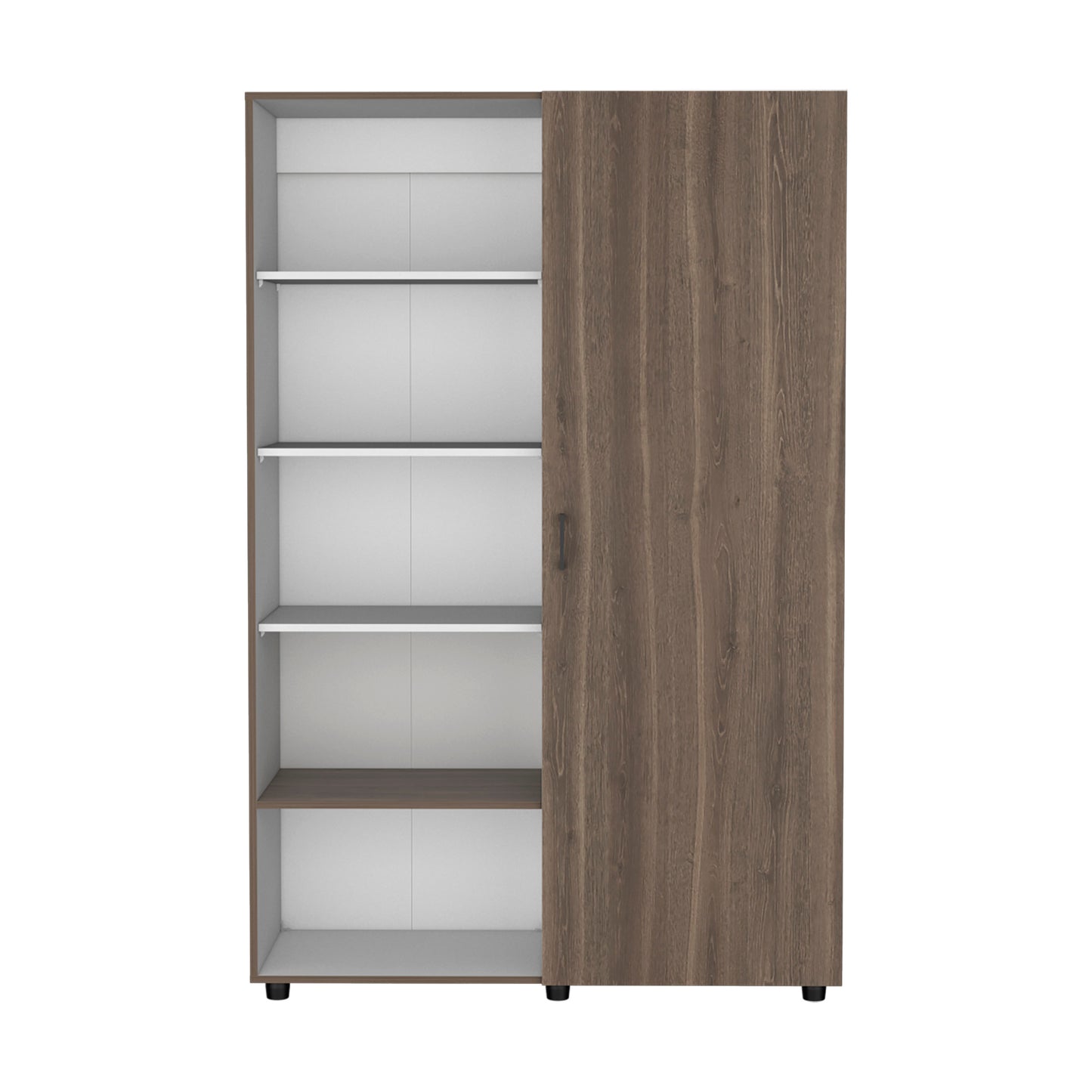 Eco 72" High 6-tier Shelf One-Door Cabinet Armoire with Two Hanging Rods