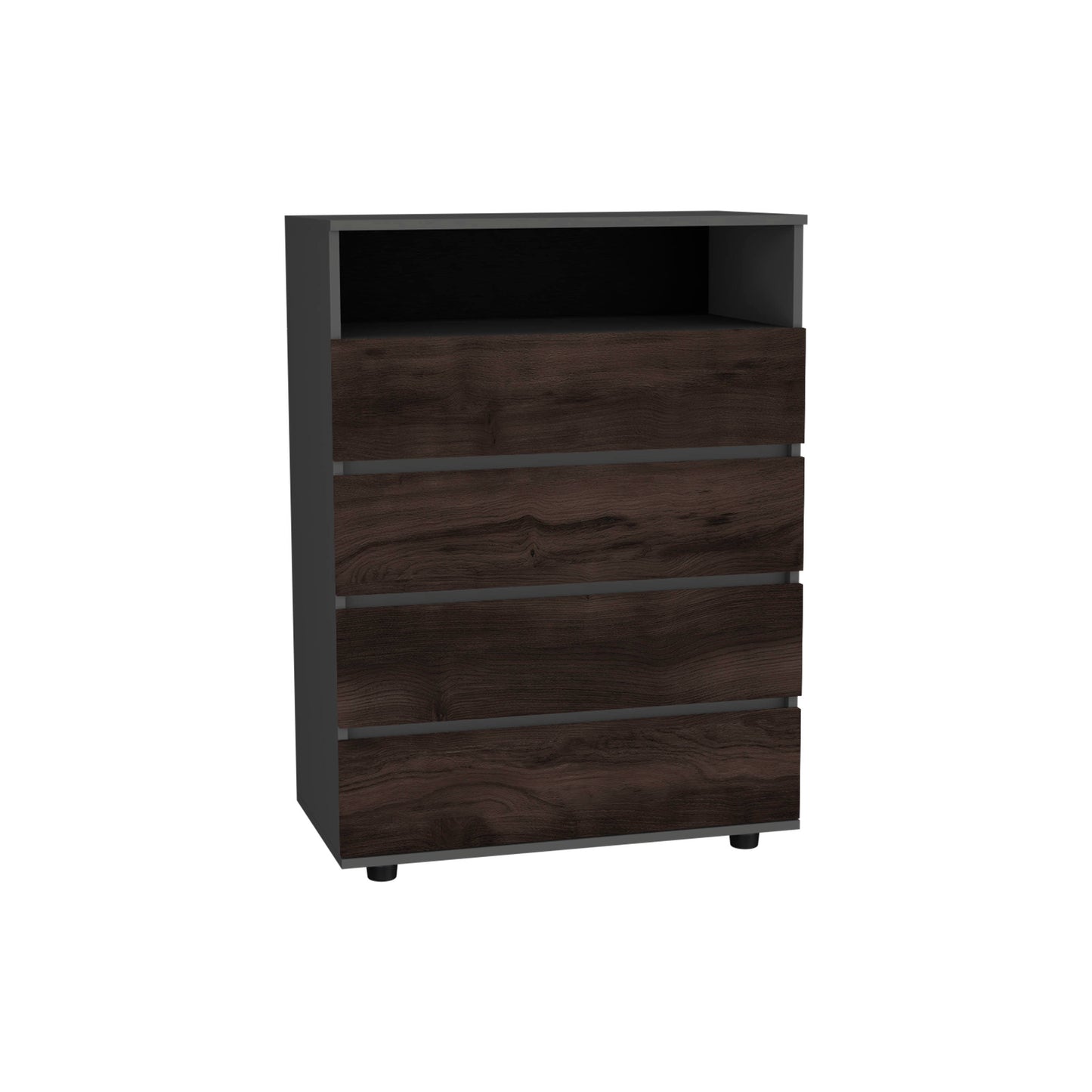 Alpine Four Drawer Dresser With Spacious Storage And Modern Handles