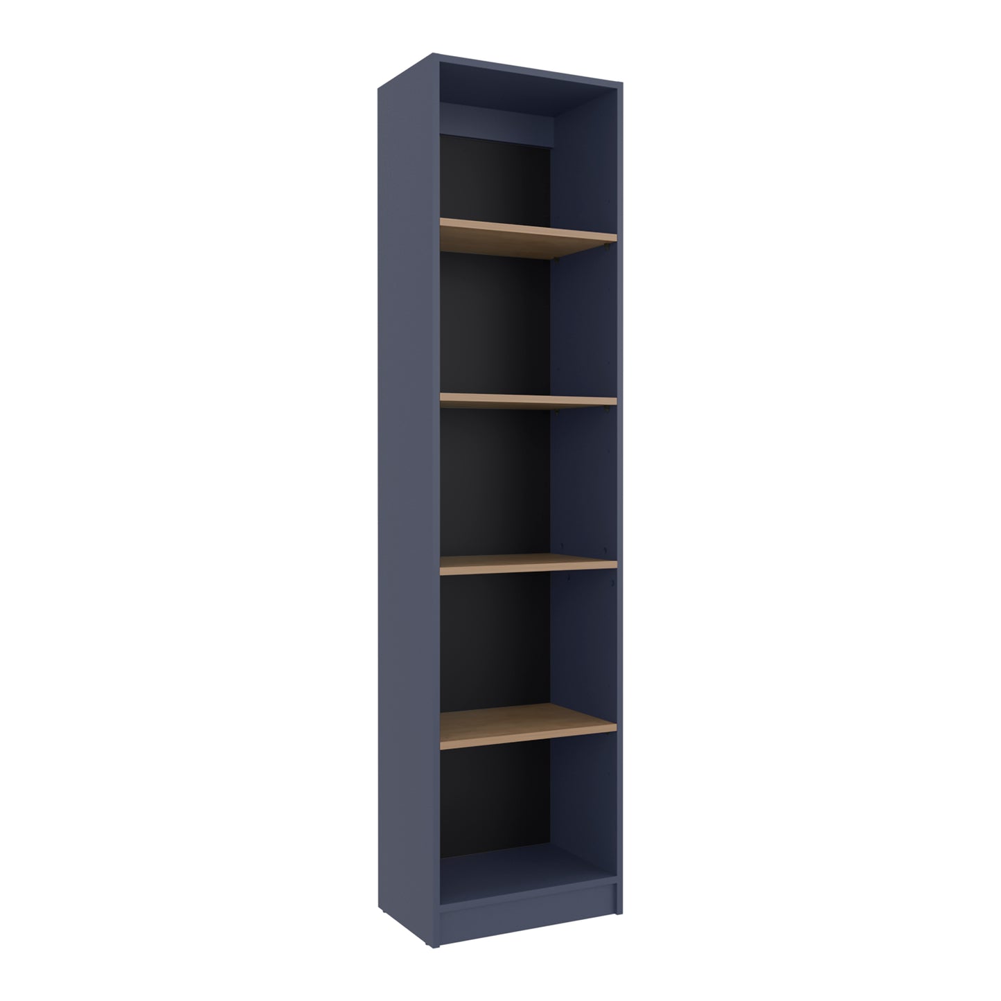 Home Xs Bookcase With 5-Tier Shelves And Slim Design, For Compact Style Living Room, Bedroom or Office Decor