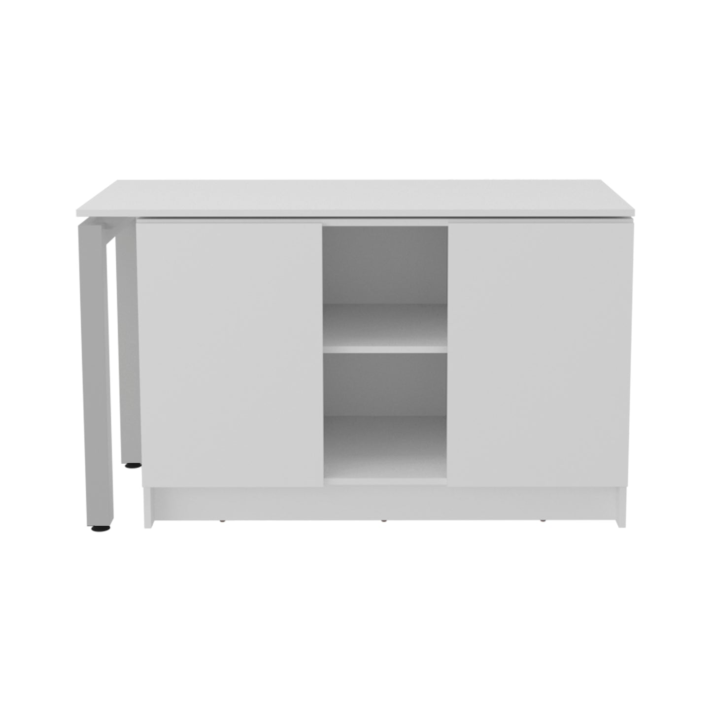 Alfie Rotable Desk 72-Inch Wide or Compact, Adjustable Workstation In Two Directions with Storage Compartments, For Home Office or Studio