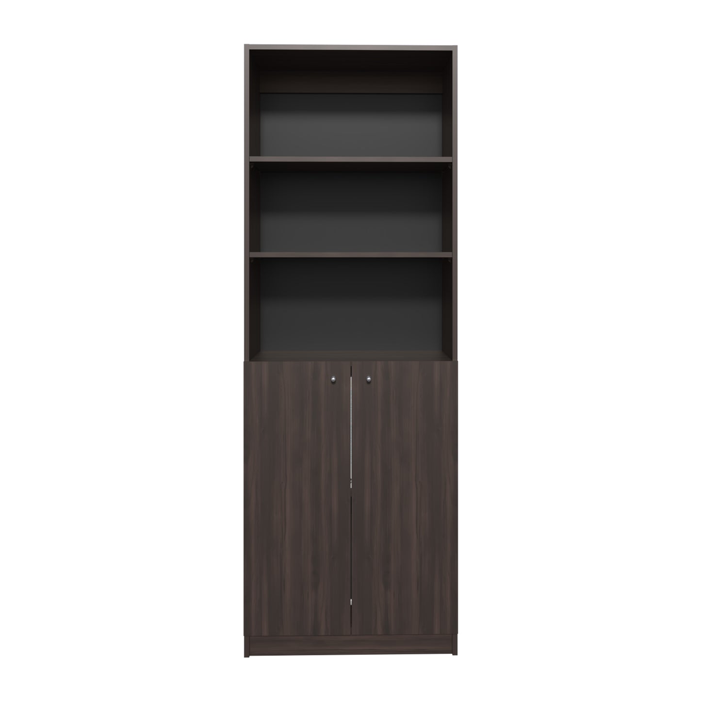 Home Two Door Bookcase, 2 Open Shelves And Concealed Storage