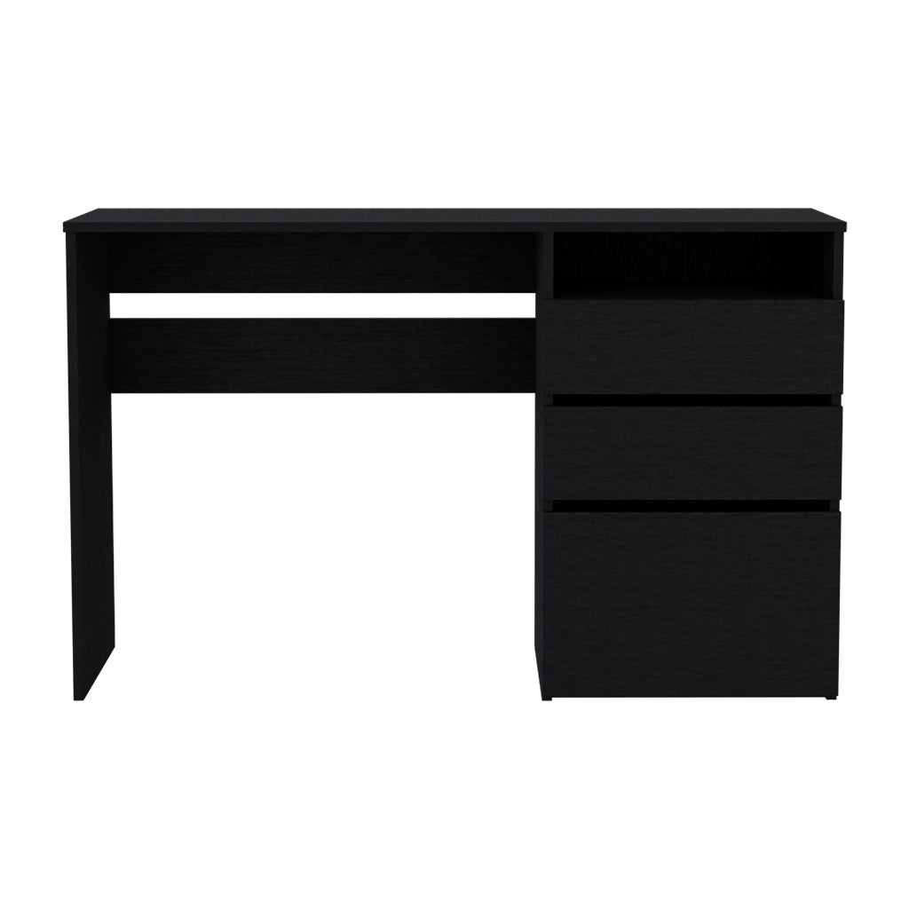 Dublin Three Drawer Computer Desk, One Shelf