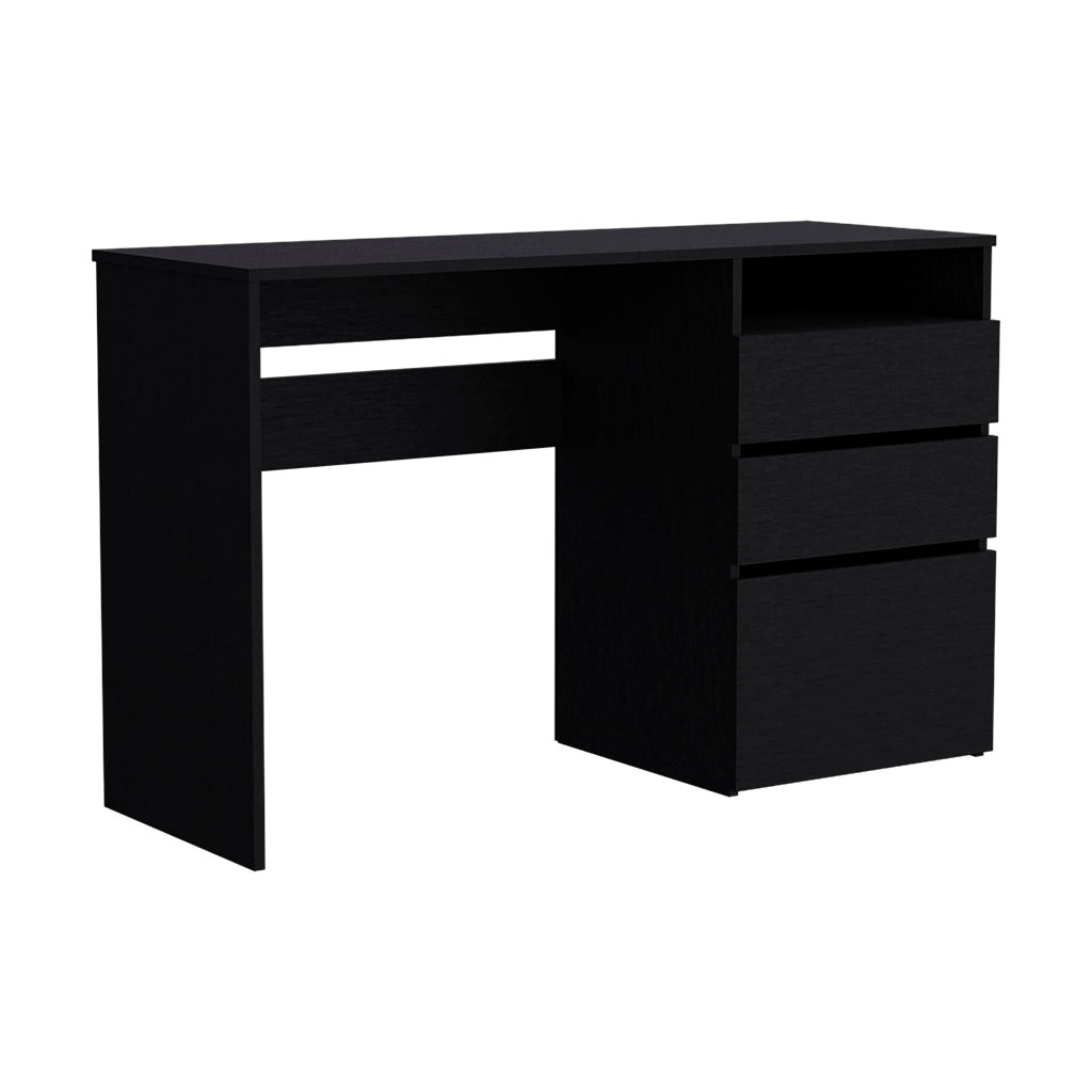 Dublin Three Drawer Computer Desk, One Shelf