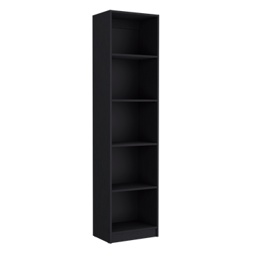 Home Xs Bookcase With 5-Tier Shelves And Slim Design, For Compact Style Living Room, Bedroom or Office Decor