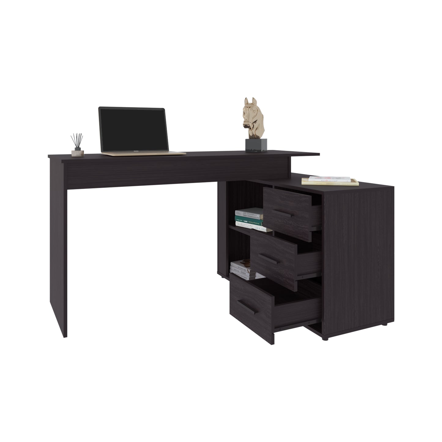 Upton L-Shape Home Office Desk, Studio, Bedroom, Library, Study Table, Work