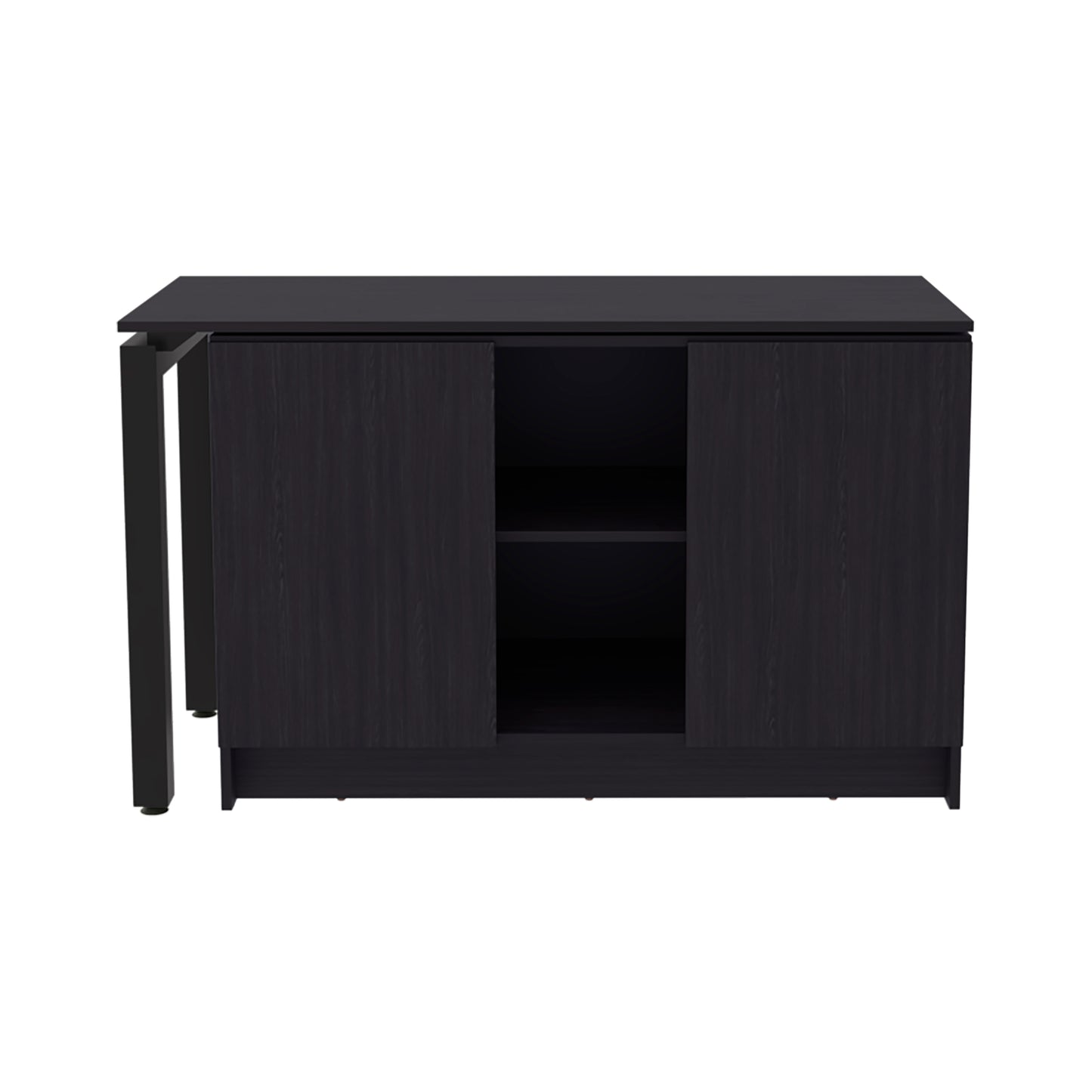 Alfie Rotable Desk 72-Inch Wide or Compact, Adjustable Workstation In Two Directions with Storage Compartments, For Home Office or Studio