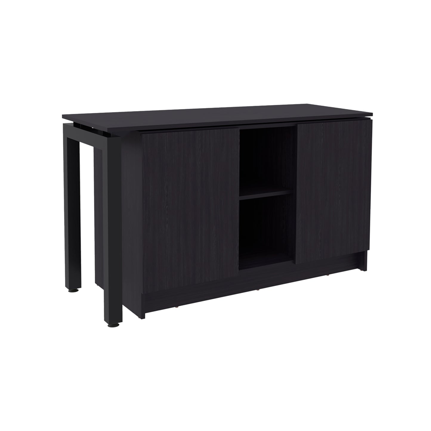 Alfie Rotable Desk 72-Inch Wide or Compact, Adjustable Workstation In Two Directions with Storage Compartments, For Home Office or Studio