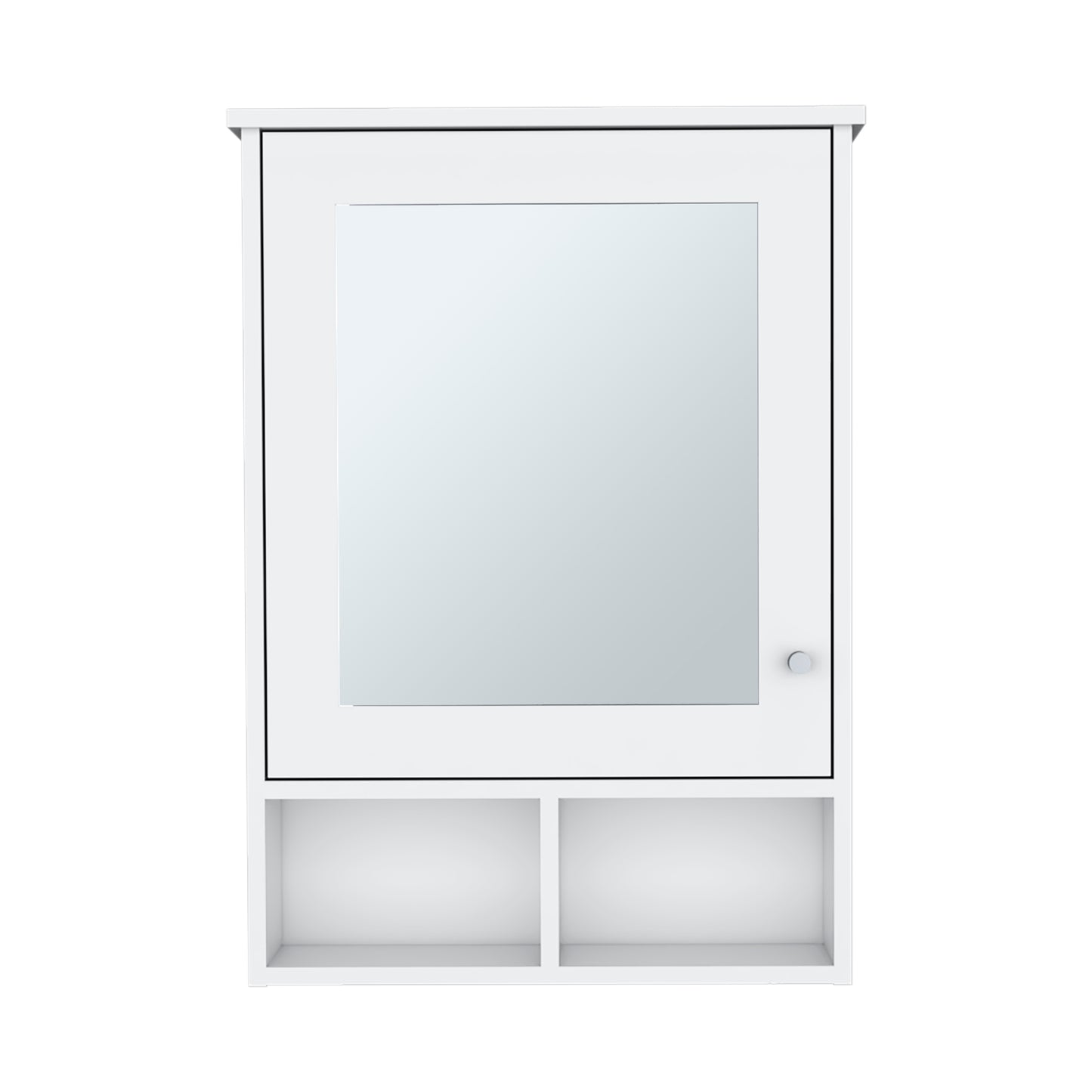 Vina Medicine Cabinet with Mirror and Cubby Shelving