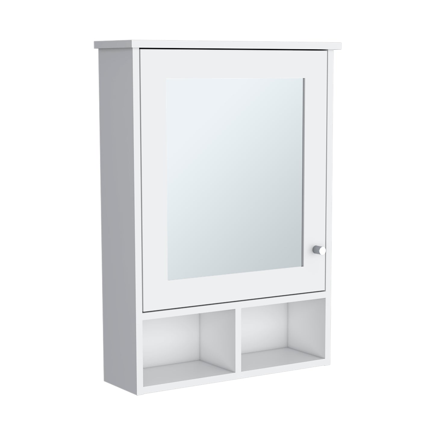 Vina Medicine Cabinet with Mirror and Cubby Shelving