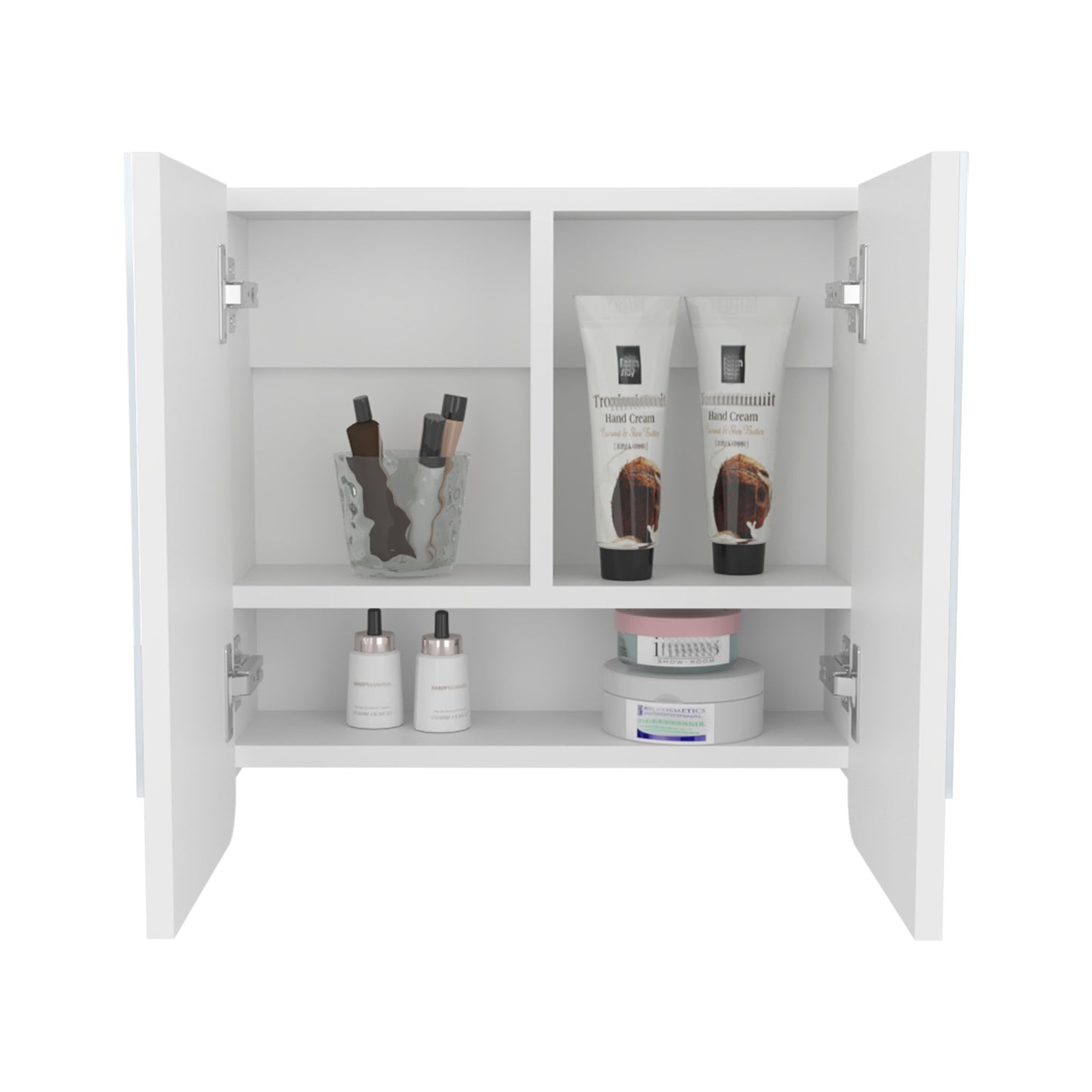Luv Mirror Medicine Cabinet with Interior Shelves, Modern Bathroom Storage Solution And Organizer