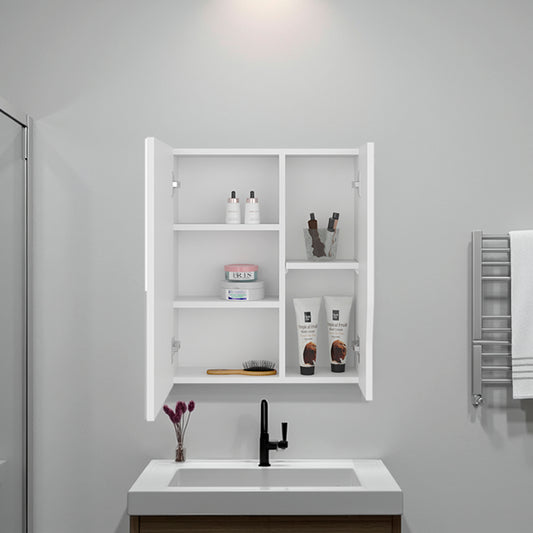 Tiuna Wall-Mounted Mirror Medicine Cabinet with 5 Interior Shelves, Double Doors, Built-In Organizer, Modern Space-Saving Design for Toiletries & Essentials