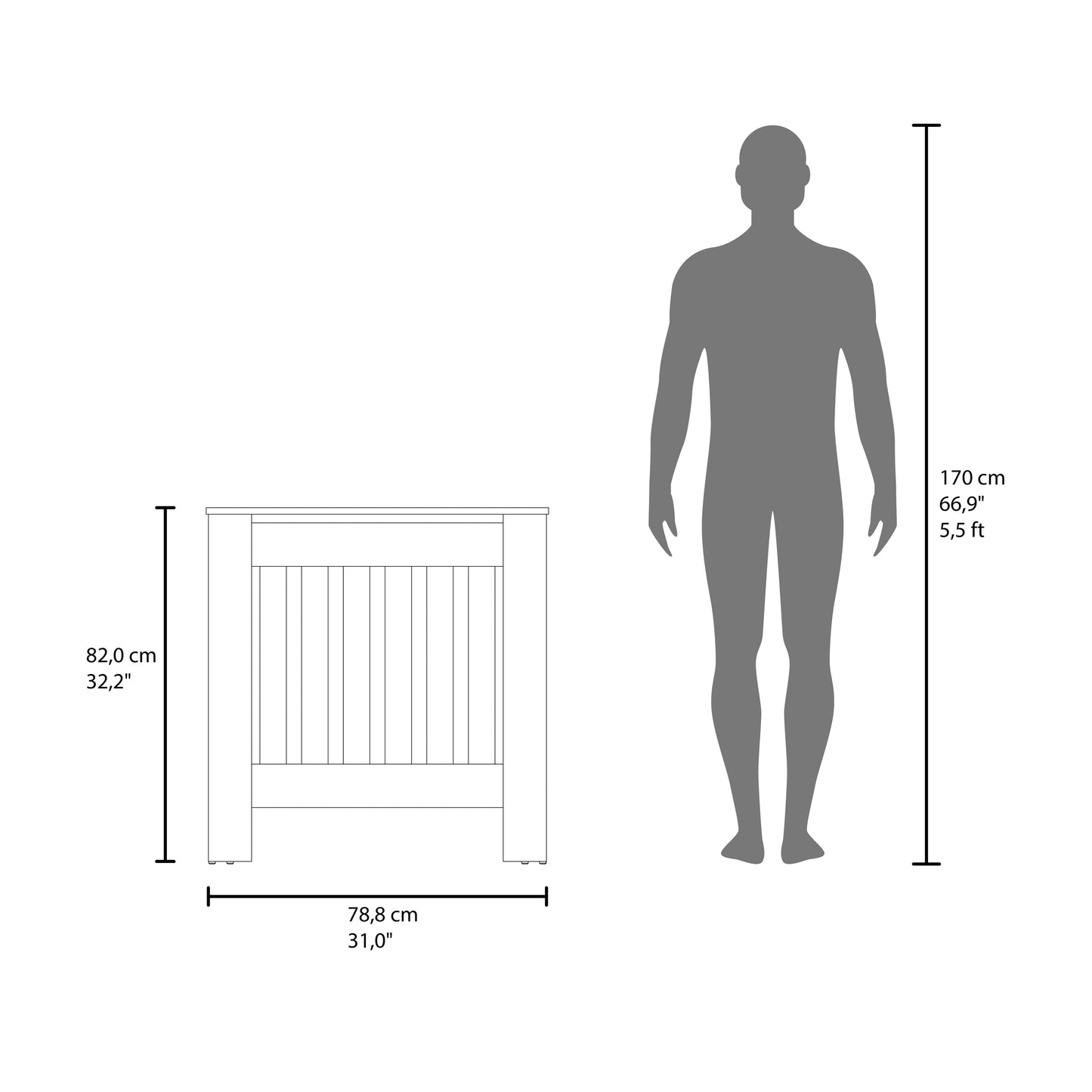 Radiator Cover Linn With Cabinet and Slatted Panel, Modern Home Furniture for Heating Units, Ventilated Decorative Enclosure