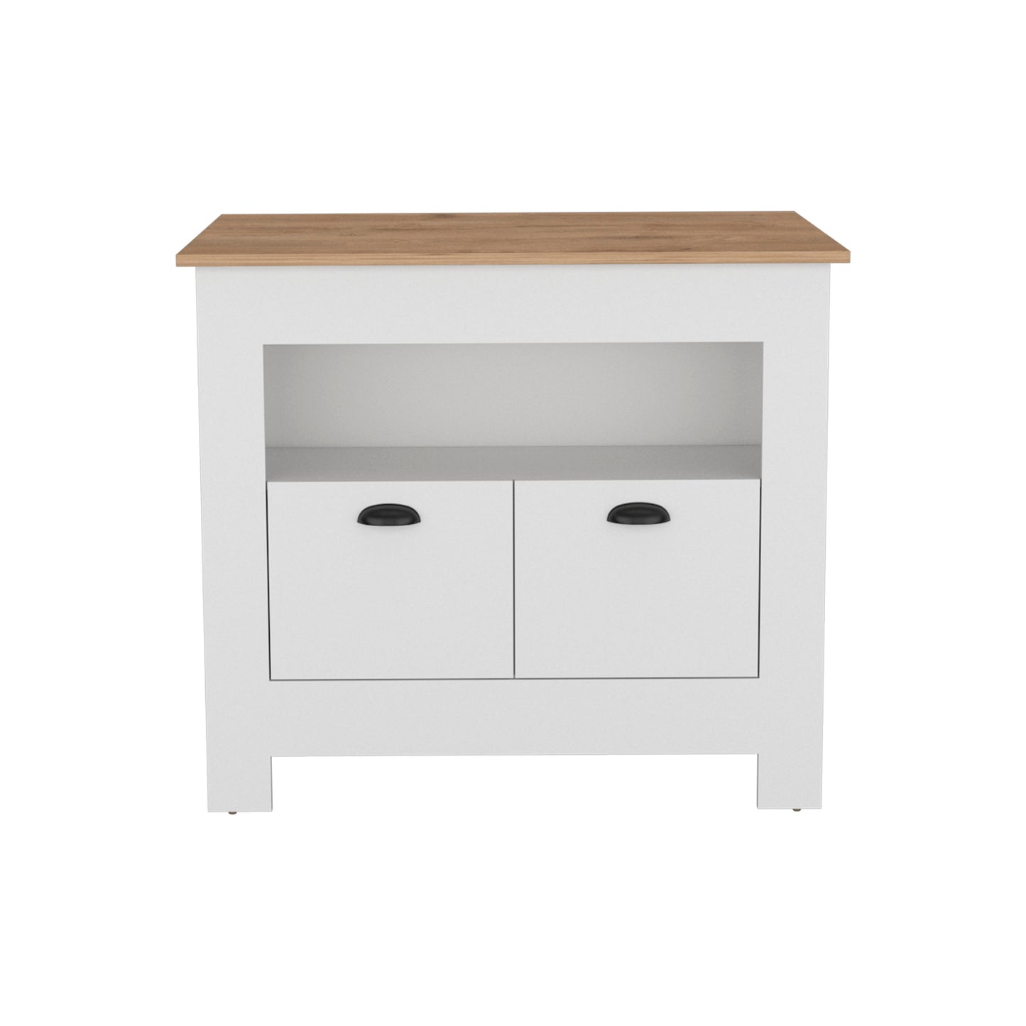 Arlet Kitchen Island White Macadamia