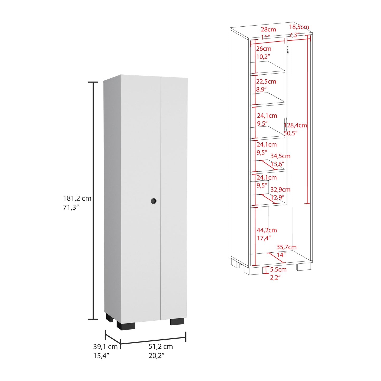 Lake Broom Cabinet, Mop Cabinet for Patio