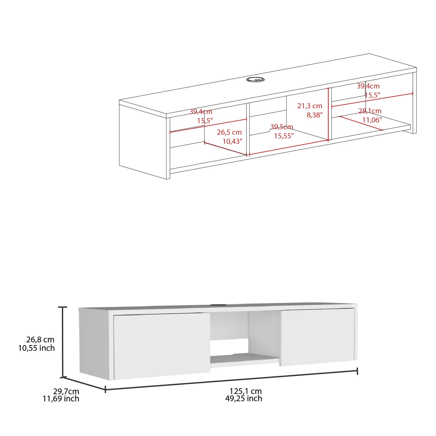 Glen Wall-Mounted TV Stand