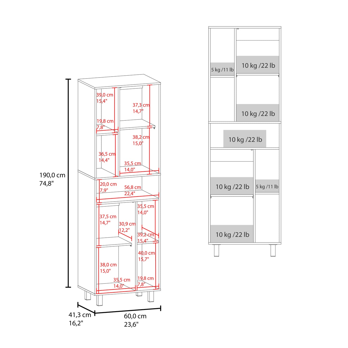 Bryce Pantry Cabinet With Two Doors And Multiple Storage Compartments