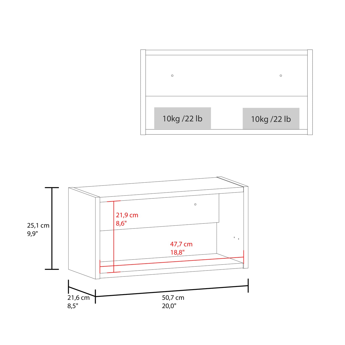 Elsah Pull-Up Door Wall Cabinet, Compact Kitchen, Garage or Bathroom Storage Unit