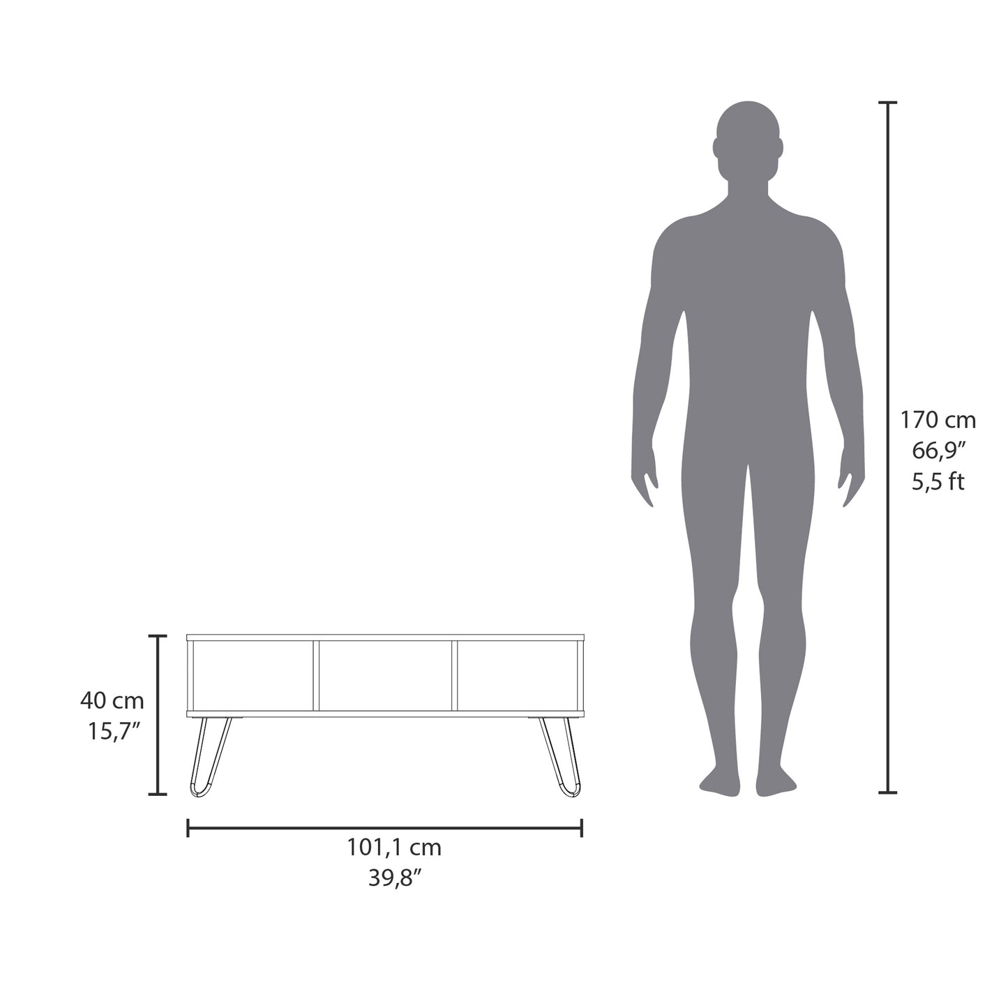 Vassel Coffee Table with large storage