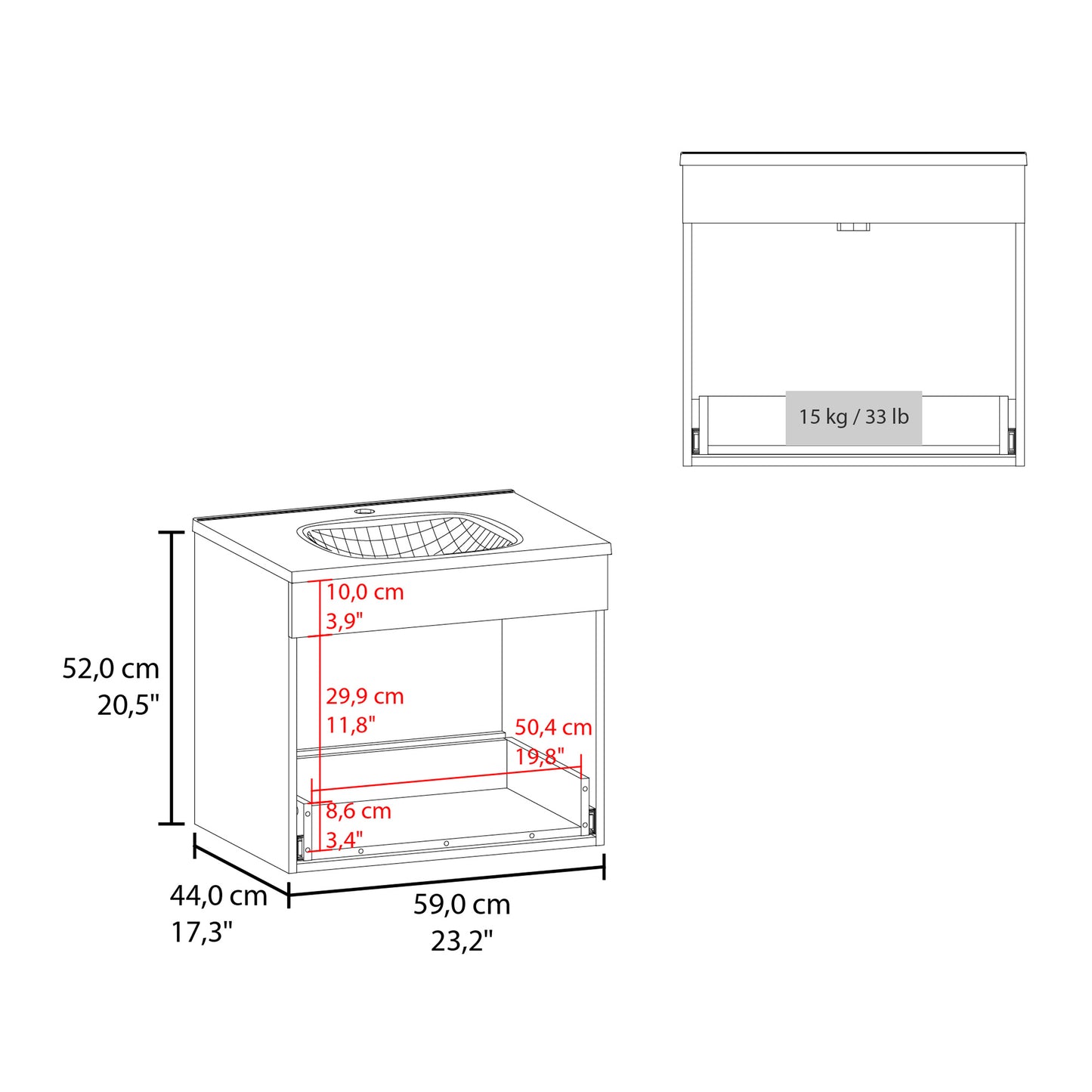 One door Batroom Vanity Hatta