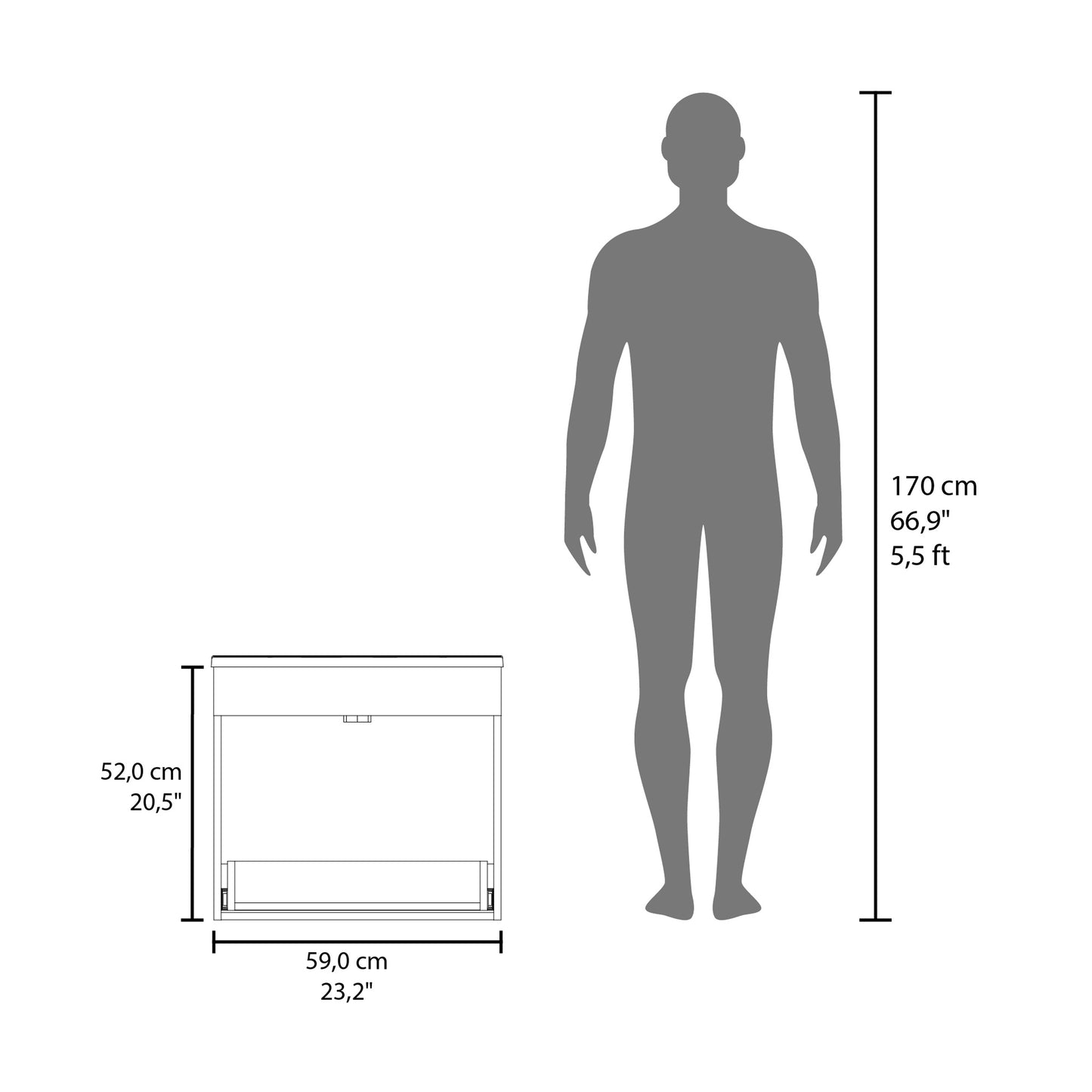 One door Batroom Vanity Hatta