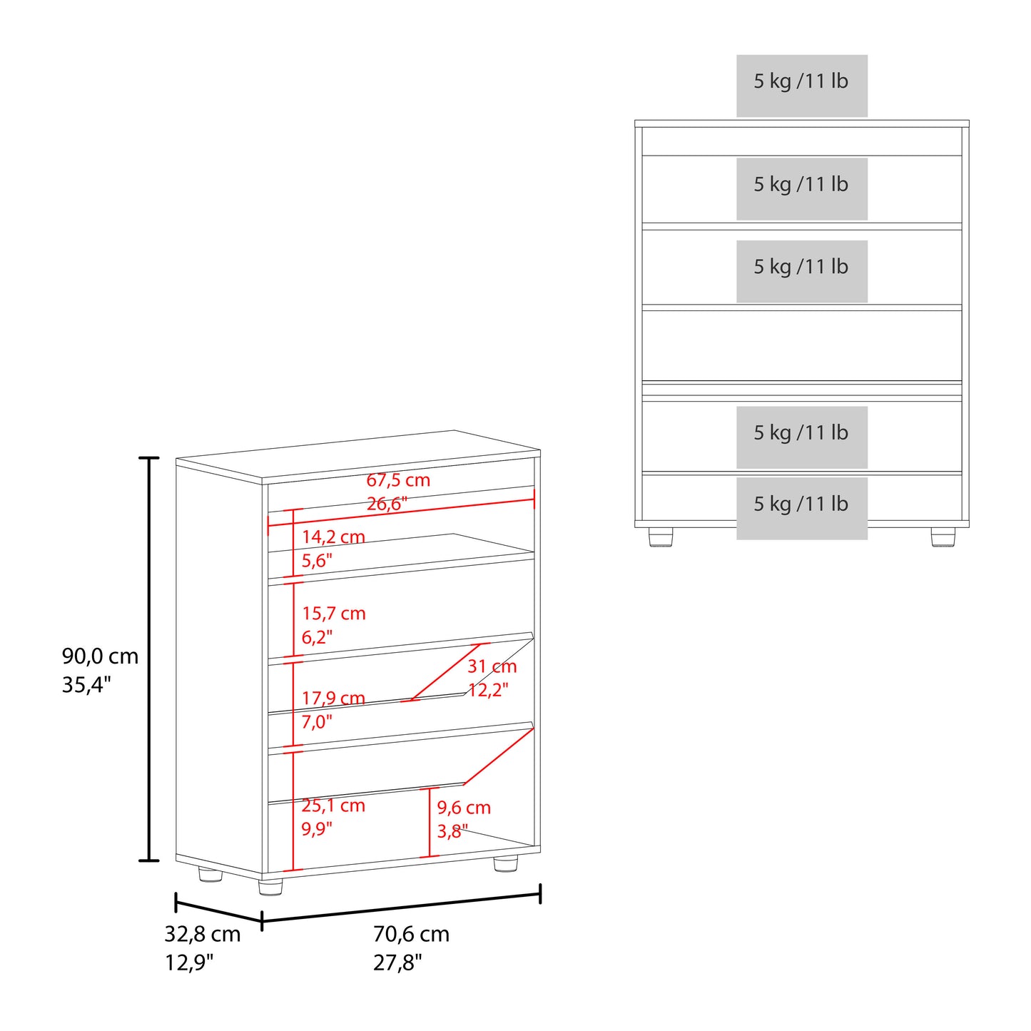 Belton Shoe Rack With Double Doors And Interior Shelves, Freestanding Footwear Storage Cabinet