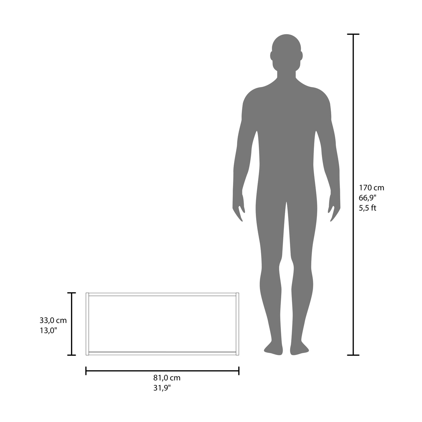 Note Wall Cabinet with Sliding Doors , Wall Shelf, Storage Cabinet, Bedroom, Office, Living Room, Garage 32"W x 13" H