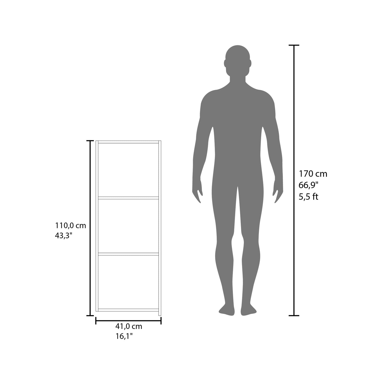 Obregon Wall Cabinet for Bathroom with Two Shelves, a Drawer