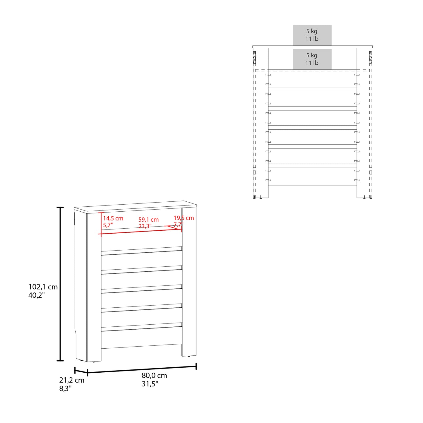 Radiator Cover Mistral Cabinet with Slatted Panel, Modern Home Furniture for Heating Units, Ventilated Decorative Enclosure