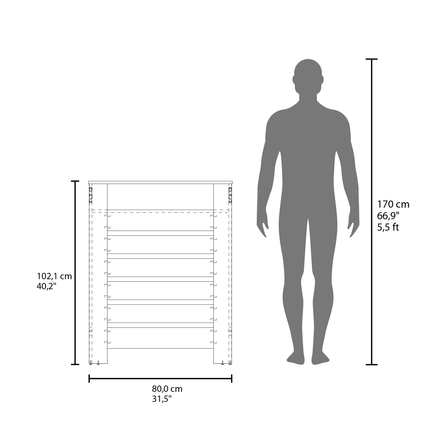 Radiator Cover Mistral Cabinet with Slatted Panel, Modern Home Furniture for Heating Units, Ventilated Decorative Enclosure